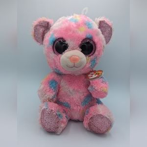 Ty Beanie Boos™ Franky Pink Bear, Medium VERY RARE HTF with Tags Plush